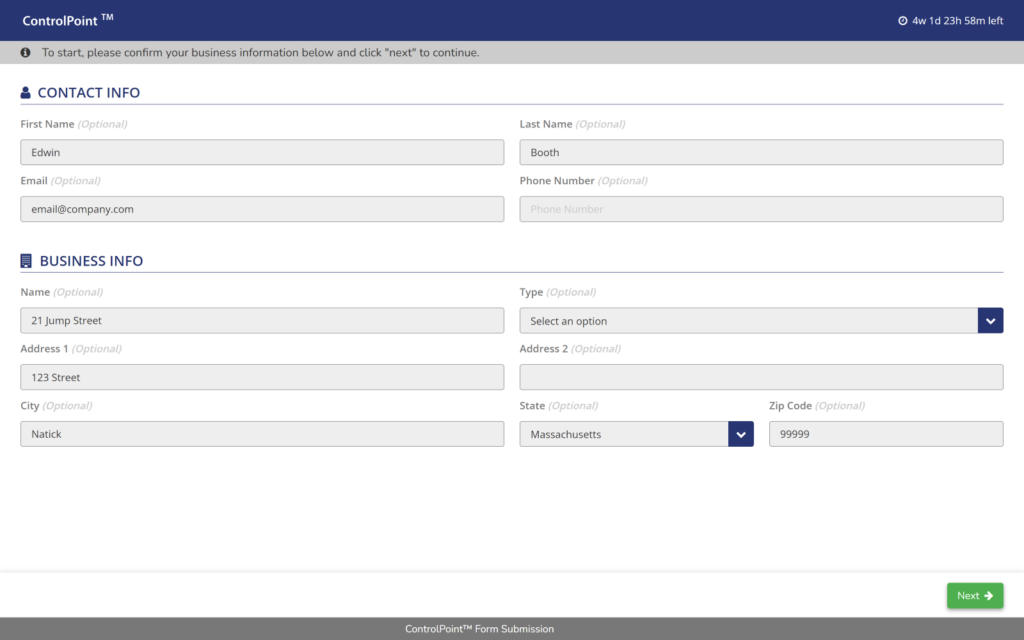 ControlPoint customer portal