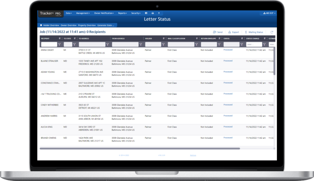 Tracker PRO MailRoom