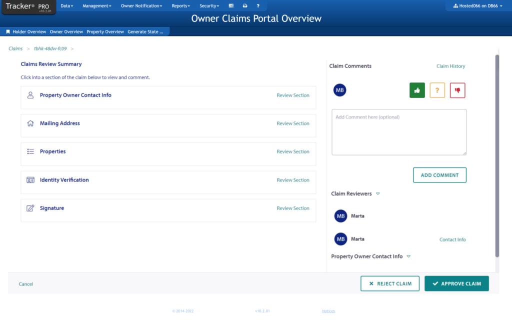 Tracker PRO Owner Claims Portal